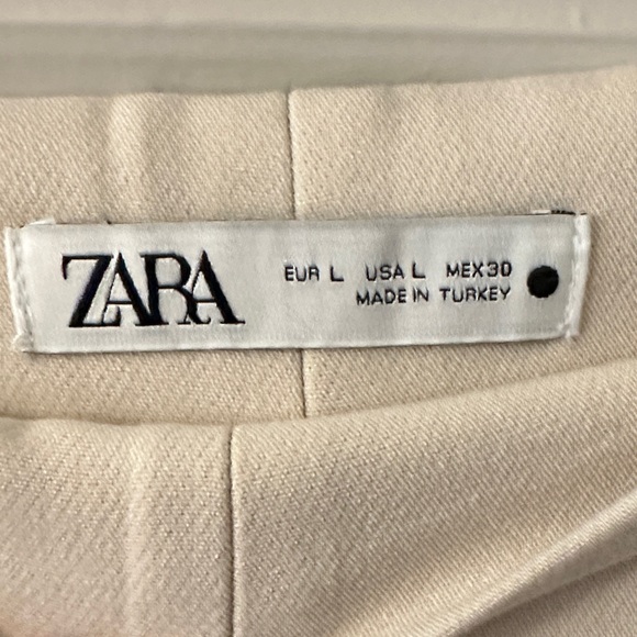 Zara Cream Wide-Leg Trousers - Picture 2 of 6